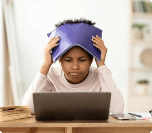 Student with laptop